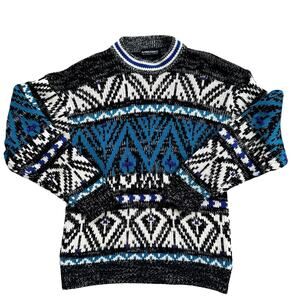 Vtg 1990s EXPRESSIONS INTERNATIONAL
Hipster Abstract Grandpa Sweater Mens M